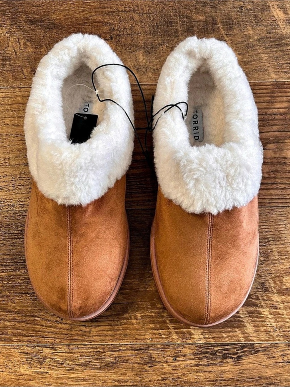TORRID Faux Shearling Clog Slippers Brown & White